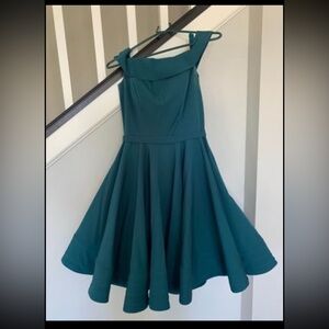 Green cocktail dress